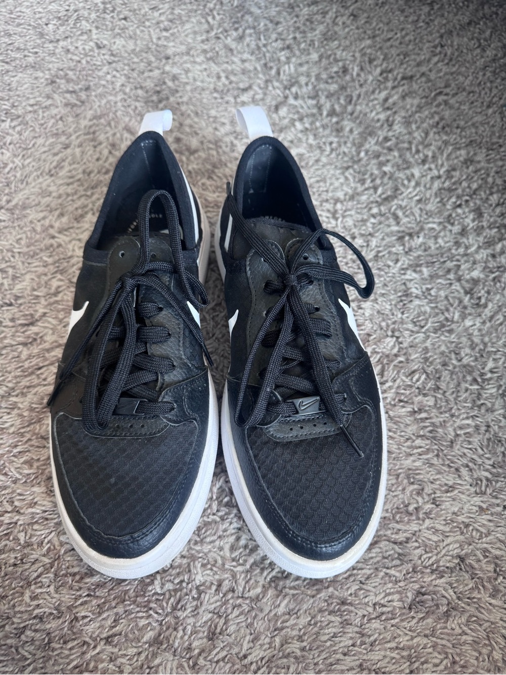 Nike Black and White Platform Athletic Shoes - Picture 2 of 4